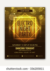 Creative shiny Template, Banner or Flyer design Musical Night Party celebration. 