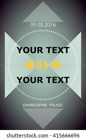 Creative shiny Template, Banner or Flyer design for Musical Party.