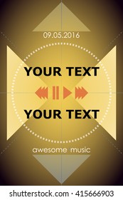 Creative shiny Template, Banner or Flyer design for Musical Party.