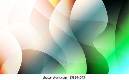 Creative Shiny Waves. For Design Flyer, Banner, Landing Page. Colorful Vector Illustration