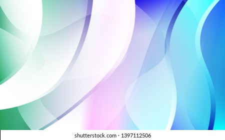 Creative Shiny Waves. For Design Flyer, Banner, Landing Page. Colorful Vector Illustration