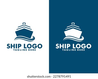 Creative Ship Concept Logo Design Template