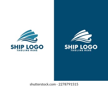 Creative Ship Concept Logo Design Template
