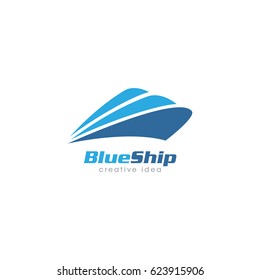 Creative Ship Concept Logo Design Template