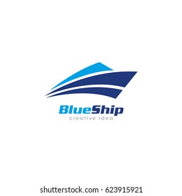 Creative Ship Concept Logo Design Template