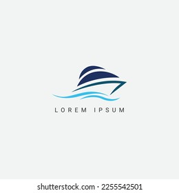 Creative ship Logo Design Template Vector Graphic Branding Element