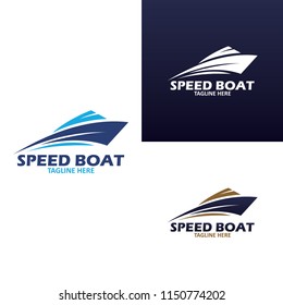 creative Ship logo, nautical sailing boat icon vector design