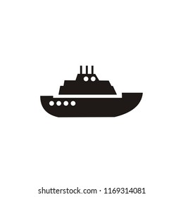 Creative Ship Sailing boat Icon Vector logo design inspiration