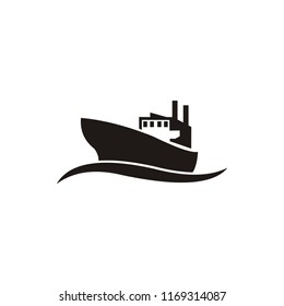Creative Ship Sailing boat Icon Vector logo design inspiration
