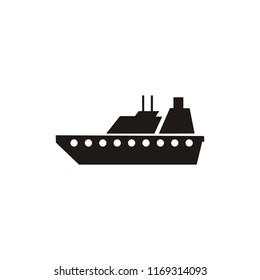 Creative Ship Sailing boat Icon Vector logo design inspiration