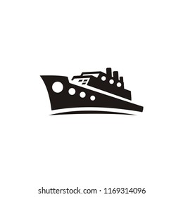 Creative Ship Sailing boat Icon Vector logo design inspiration