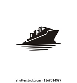 Creative Ship Sailing boat Icon Vector logo design inspiration