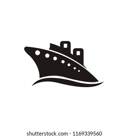 Creative Ship Sailing boat Icon Vector logo design inspiration
