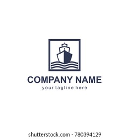Creative Ship Sailing boat Icon Vector Illustration 