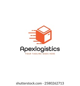 creative shipping logistics, arrow movement, transportation, vector logo design. Logistics logo design for delivery with a creative concept. Logo can be for business, express delivery.