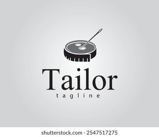 creative shirt buttons circled with a meter and a needle on top loo design