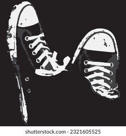 Creative shoe design made by illustration. 