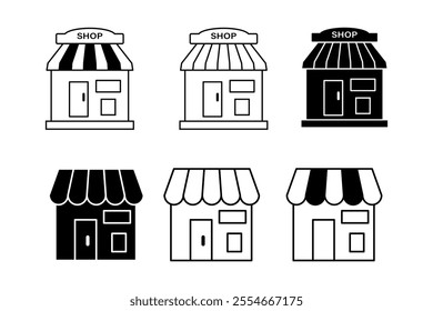 Creative Shop Vector Silhouettes Collection for Brand Identity, Aesthetic Store Vector Silhouettes for Engaging Marketing Campaigns, store, shop, mall, silhouette, market, products, inventory, sale