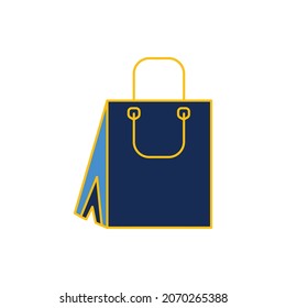Creative shopping bag icon vector