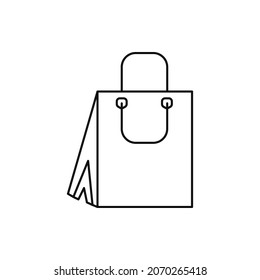 Creative shopping bag icon vector