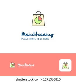 Creative Shopping bag  Logo Design. Flat color Logo place for Tagline. Vector Illustration