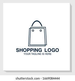 diseño del logotipo de la bolsa de compra creativa vectorial