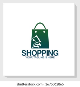 creative shopping bag logo template design vector, shopping, store logo template, business and finance logo vector