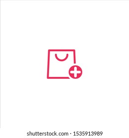 Creative shopping bag vector design isolated on white background. Icon for ecommerce, marketplace, and business.