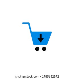 creative shopping cart icon vector