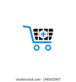 vector de icono del carro de la compra creativa