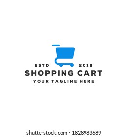 Creative shopping cart logo design