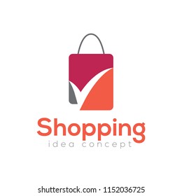 Creative Shopping Concept Logo Design Template