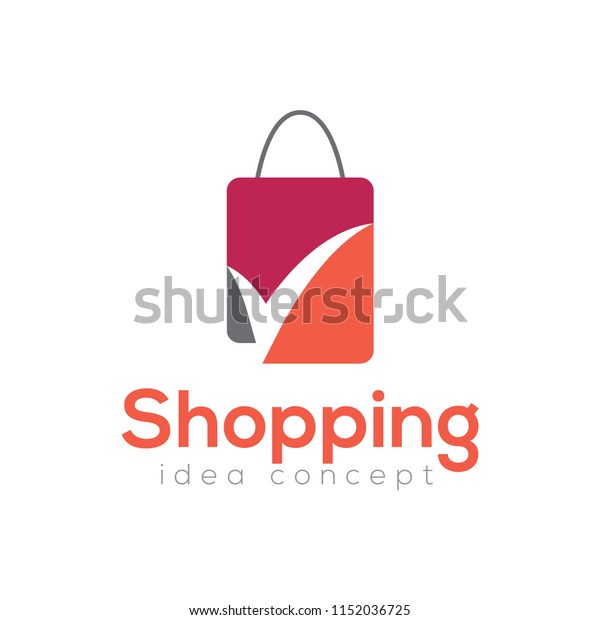 Creative Shopping Concept Logo Design Template Stock Vector (Royalty ...