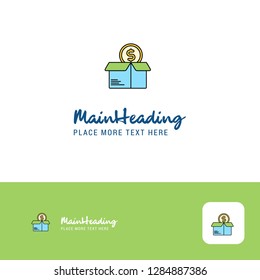 Creative Shopping  Logo Design. Flat color Logo place for Tagline. Vector Illustration