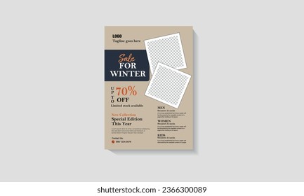 Creative shopping print flyer template