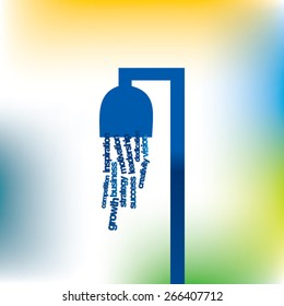 creative shower with many idea business