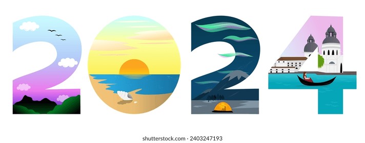Creative showing Peace in Beautiful Mountain, Sunrise, Northern Lights and City