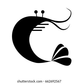 Creative shrimp, vector