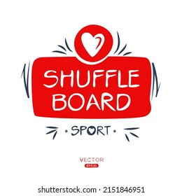 
Creative (Shuffleboard) Sport sticker, logo template, vector illustration.