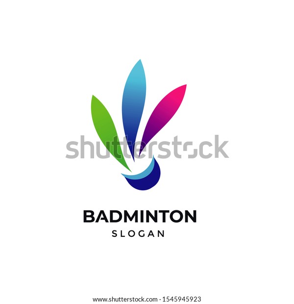 Creative Shuttlecock Badminton Sport Logo Vector Stock Vector (Royalty ...