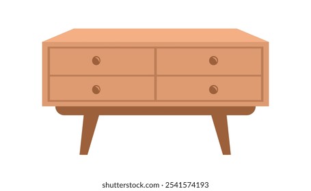 Ilustrações criativas para a sala de estar moderna. Ilustrações modernas de painel lateral para espaços elegantes e minimalistas. Mini mesa. Ilustração da tabela. Ilustração de buffet. Ilustração Moderna de Buffet