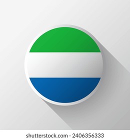 Creative Sierra Leone Flag Circle Badge