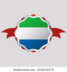 Creative Sierra Leone Flag Sticker Emblem