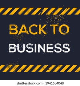 Creative Sign (back to business) design, vector illustration.