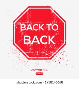 Creative Sign (back to back) design, vector illustration.