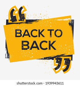Creative Sign (back to back) design, vector illustration.