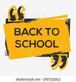 Creative Sign (back to school) design, vector illustration.