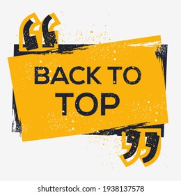 Creative Sign (back to top) design, vector illustration.