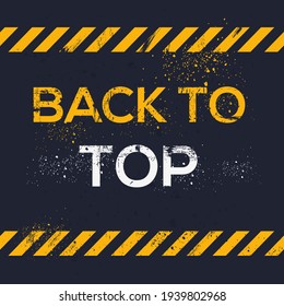 Creative Sign (back to top) design, vector illustration.