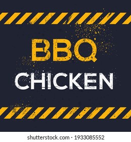 Creative Sign (BBQ chicken) design ,vector illustration.